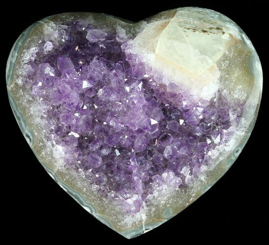 Purple Amethyst Crystal Heart - Uruguay #50907